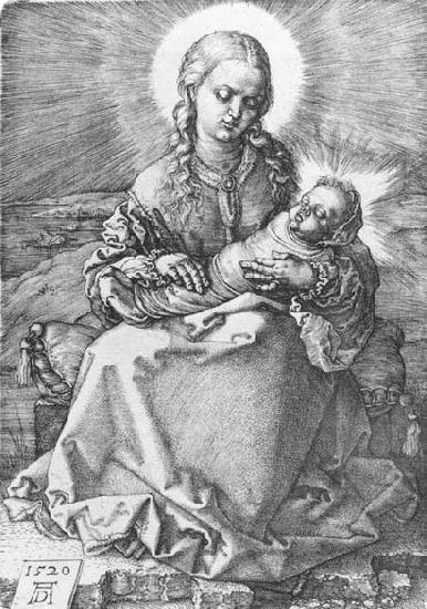 Albrecht Durer Madonna with the Swaddled Infant 1520 Engraving china oil painting image